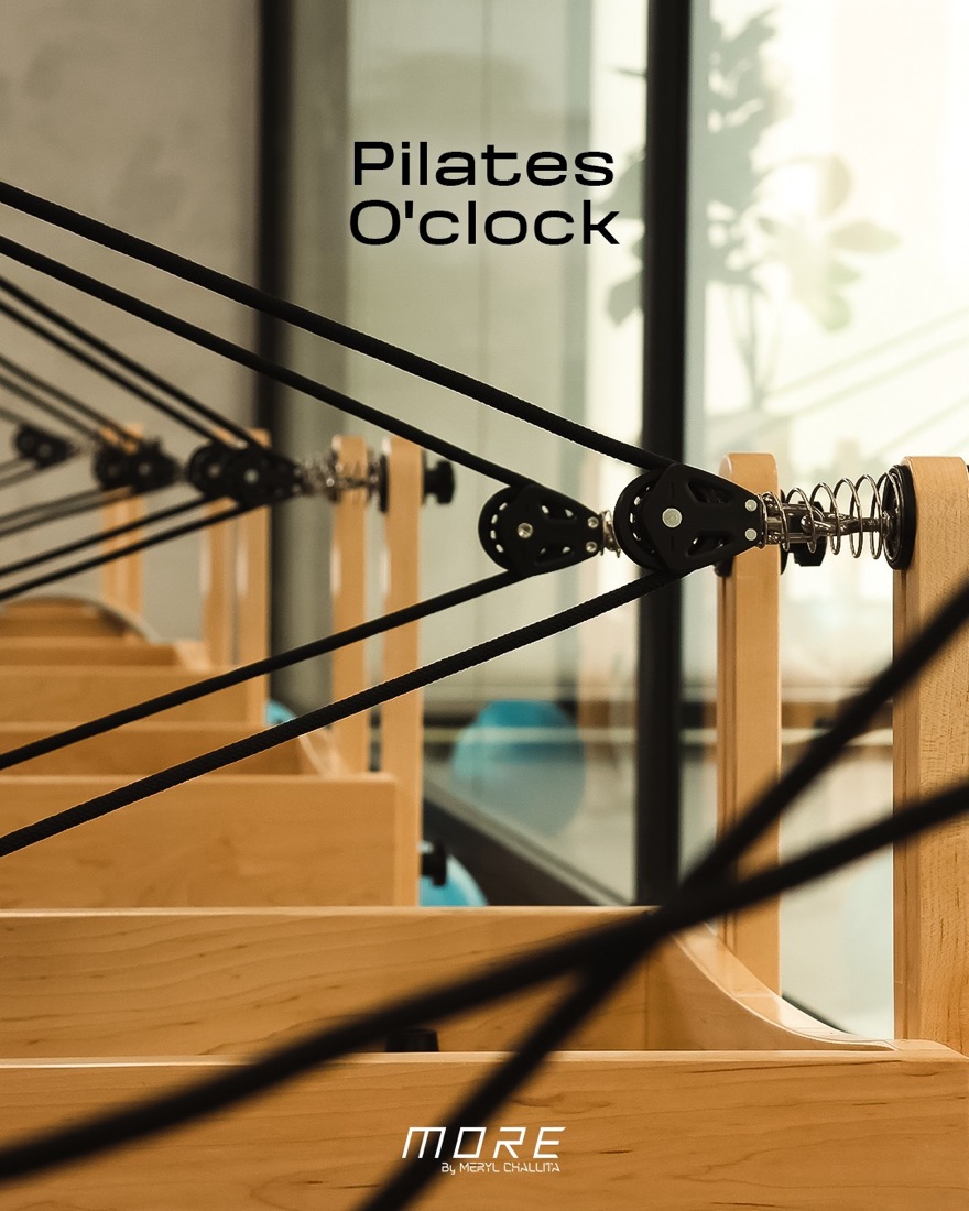 Reformer springs and pulleys in the pilates studio